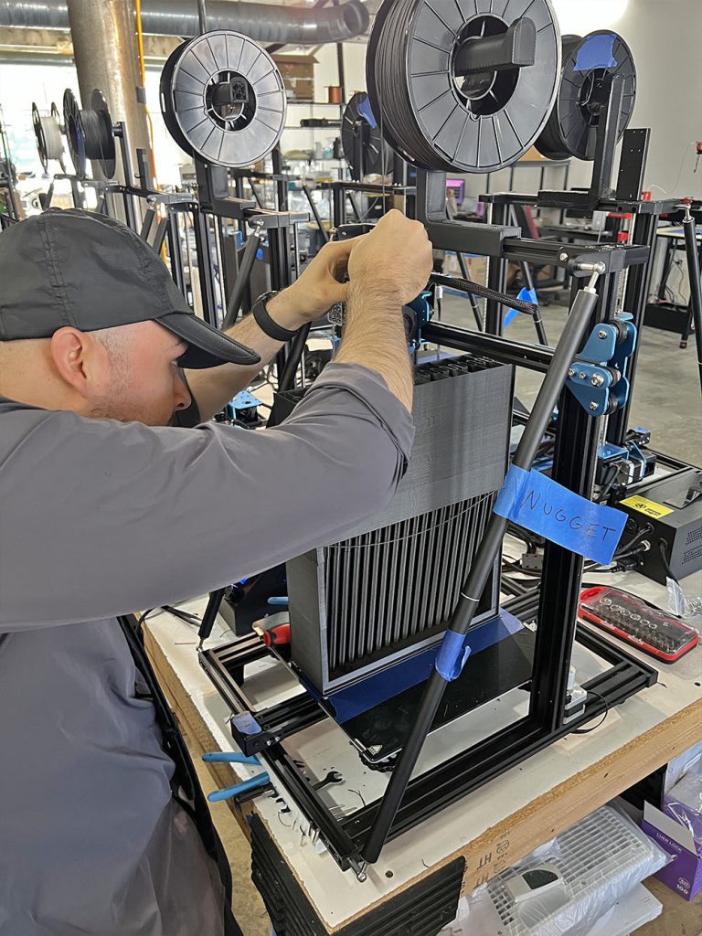 Demonstrates our in-house printing capabilities